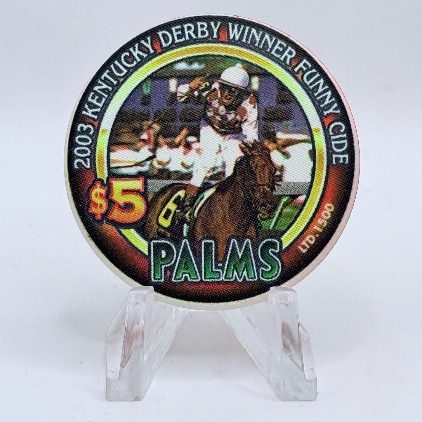 Palms Casino Resort Las Vegas Nevada 2004 'Kentucky Derby' LE $5 Casino Chip E1934