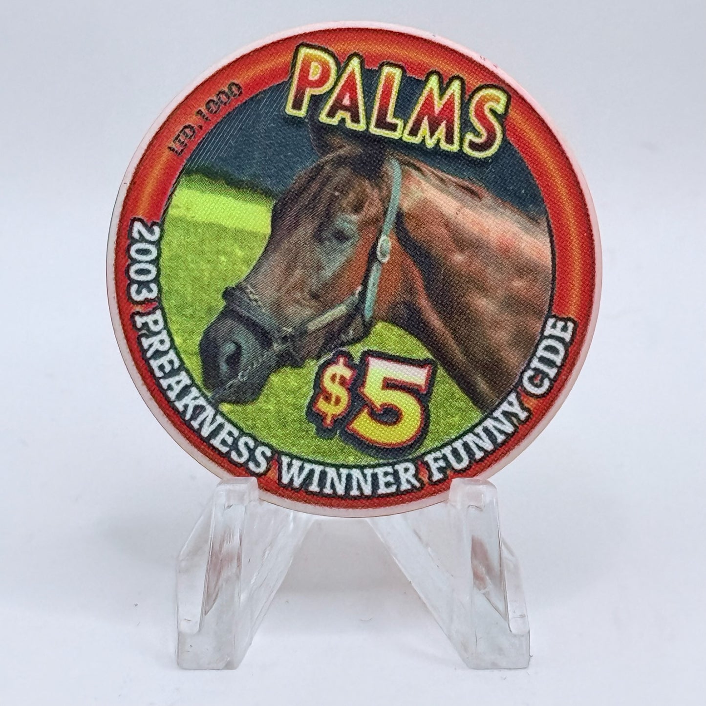 Palms Casino Resort Las Vegas Nevada 2004 'Preakness' LE $5 Casino Chip E1936