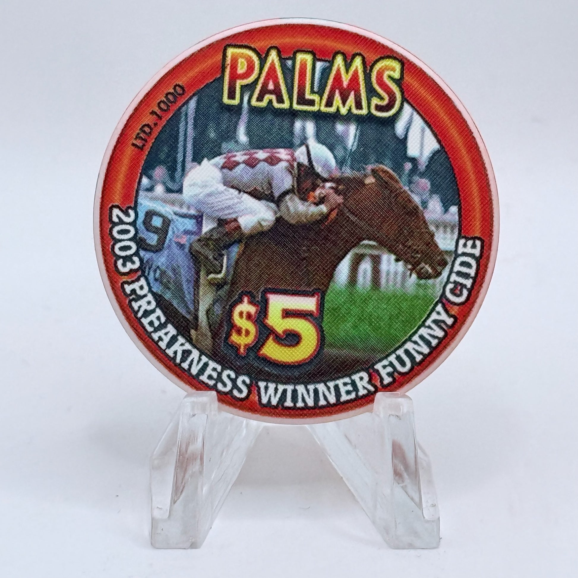 Palms Casino Resort Las Vegas Nevada 2004 'Preakness' LE $5 Casino Chip E1937