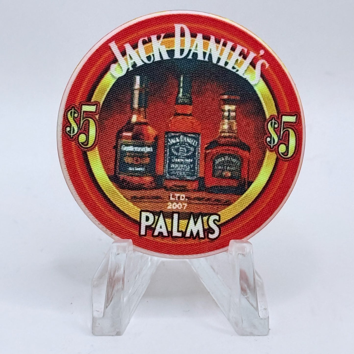 Palms Casino Resort Las Vegas Nevada 2003 'Jack Daniels' LE $5 Casino Chip E1938