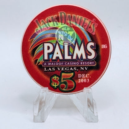 Palms Casino Resort Las Vegas Nevada 2003 'Jack Daniels' LE $5 Casino Chip E1938