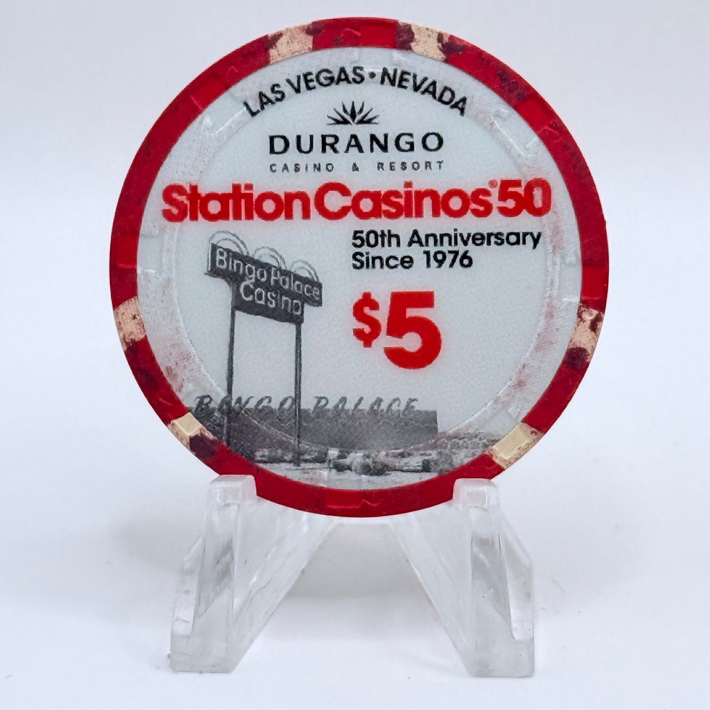 Durango Casino & Resort Las Vegas Nevada 2025 '50th Anniversary' LE $5 Casino Chip D3704