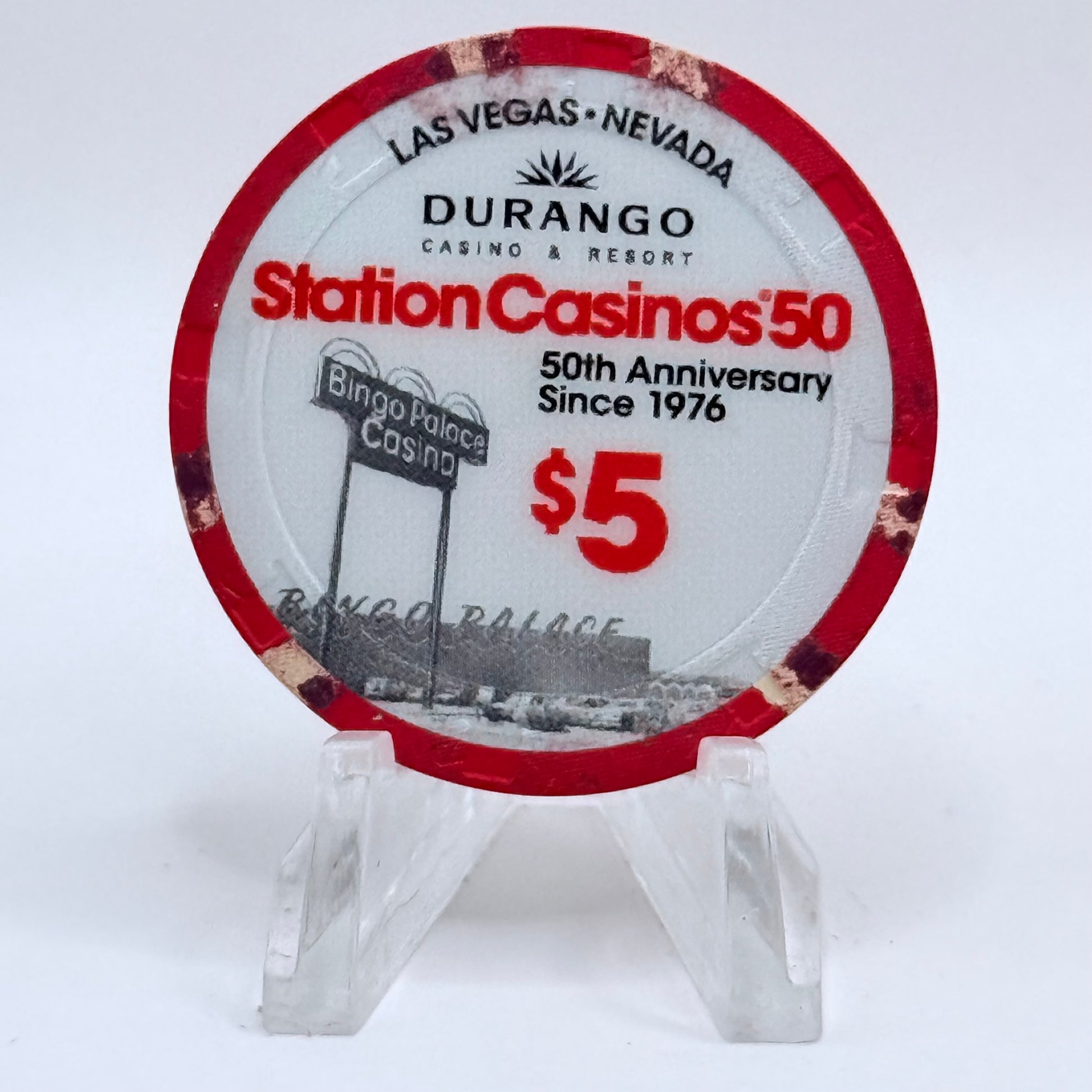 Durango Casino & Resort Las Vegas Nevada 2025 '50th Anniversary' LE $5 Casino Chip D3704
