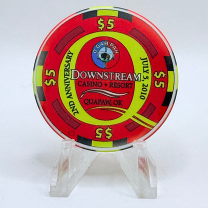 Downstream Quapaw Oklahoma 2010 LE $5 Casino Chip