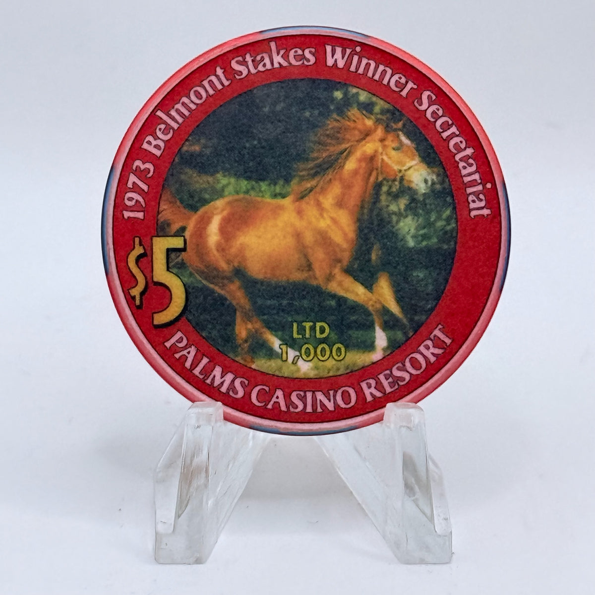 Palms Casino Resort Las Vegas Nevada 2002 'Belmont Stakes' LE $5 Casino Chip E1960