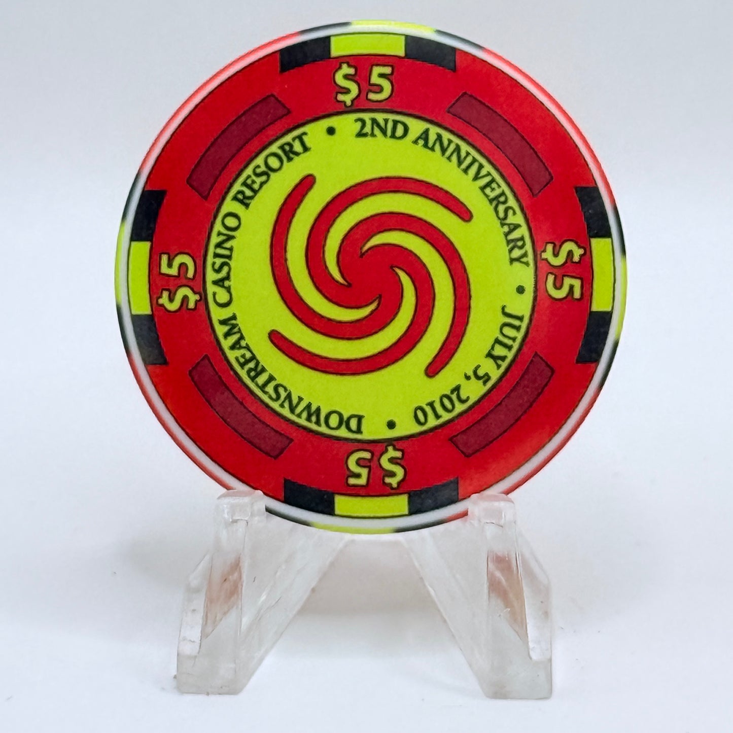 Downstream Quapaw Oklahoma 2010 LE $5 Casino Chip
