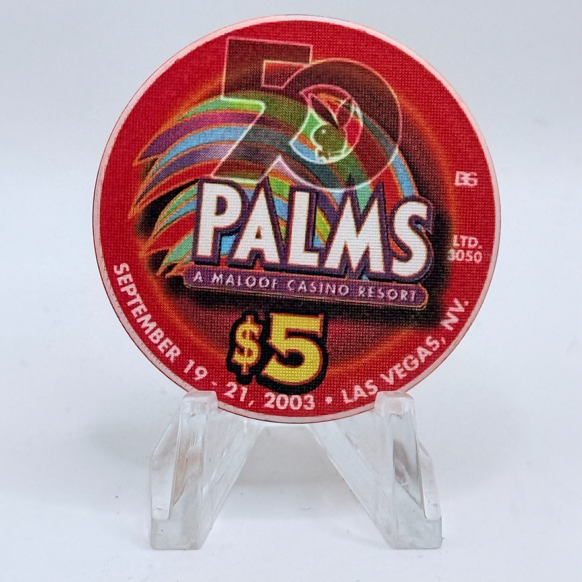 Palms Casino Resort Las Vegas Nevada 2003 'Playboy 50th' Series 18 LE $5 Casino Chip E1948