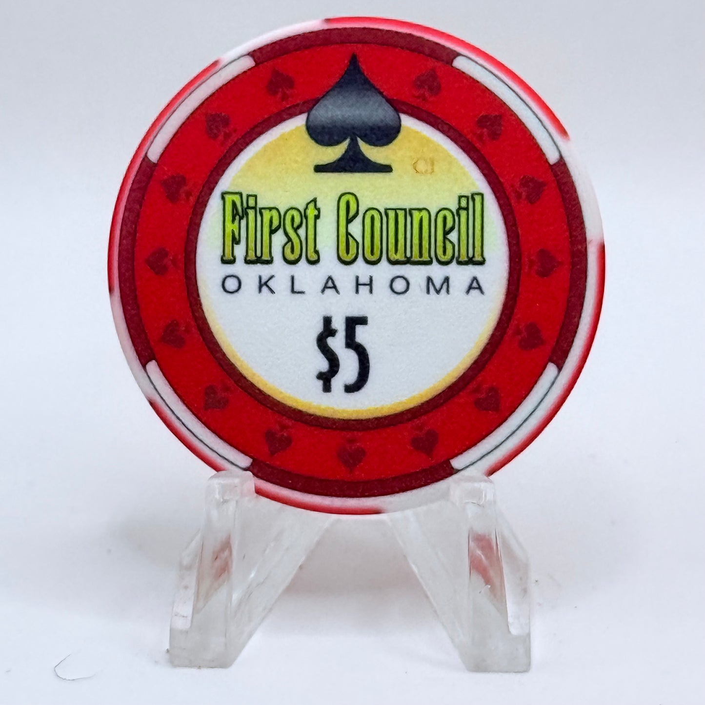 First Council Newkirk Oklahoma 2008 $5 Casino Chip