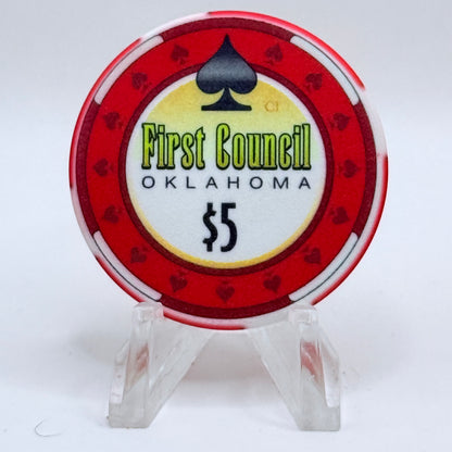 First Council Newkirk Oklahoma 2008 $5 Casino Chip