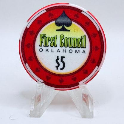 First Council Newkirk Oklahoma 2008 $5 Casino Chip