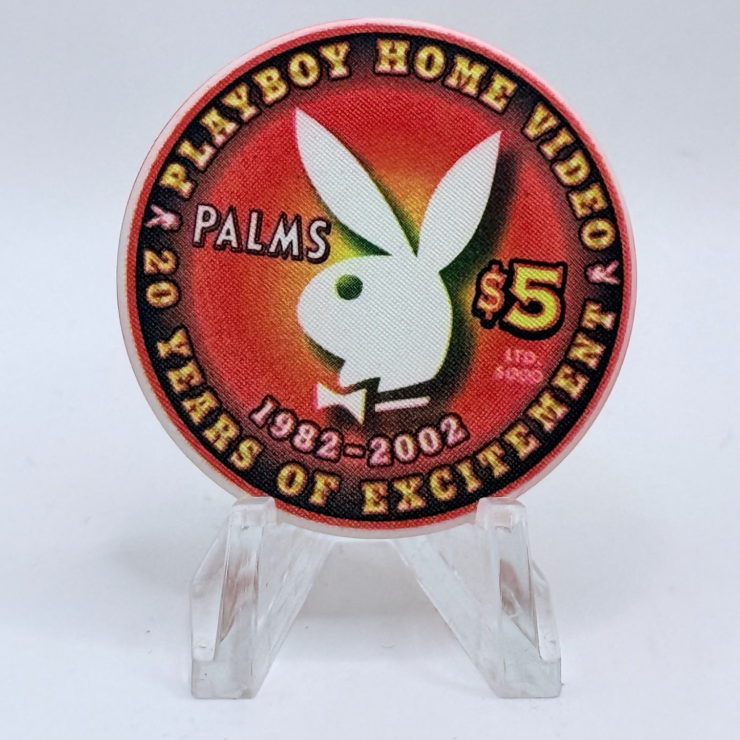 Palms Casino Resort Las Vegas Nevada 2002 'Playboy 20 Years' Series 34 LE $5 Casino Chip E1954