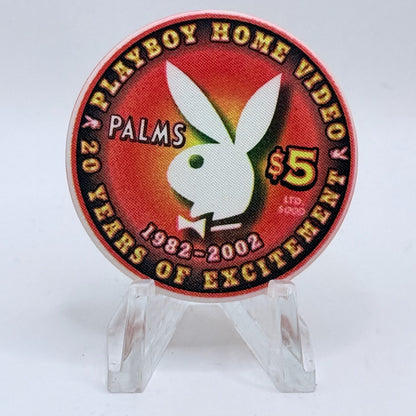 Palms Casino Resort Las Vegas Nevada 2002 'Playboy 20 Years' Series 34 LE $5 Casino Chip E1954