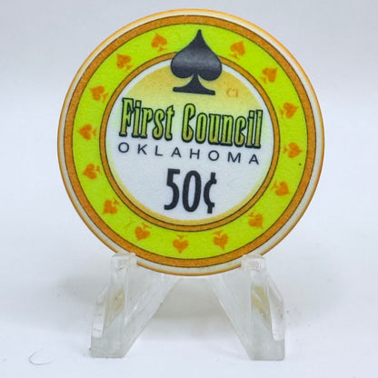First Council Newkirk Oklahoma 2008 $0.50 Casino Chip