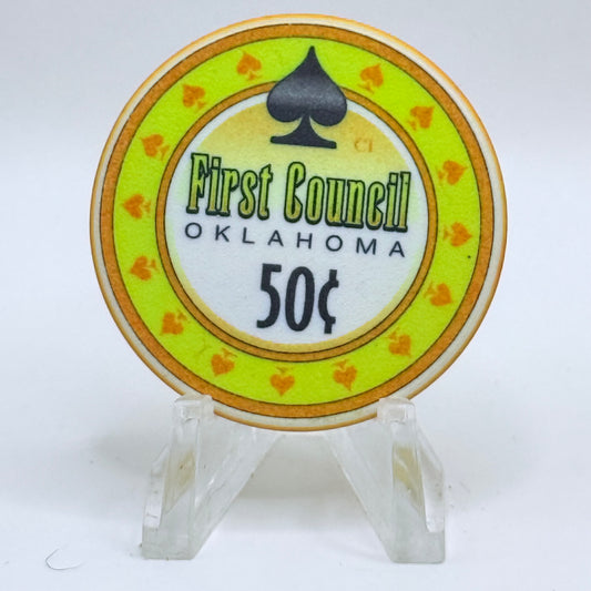 First Council Newkirk Oklahoma 2008 $0.50 Casino Chip