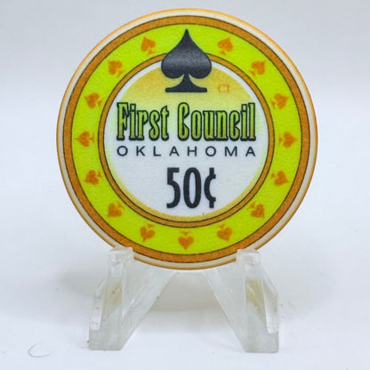 First Council Newkirk Oklahoma 2008 $0.50 Casino Chip