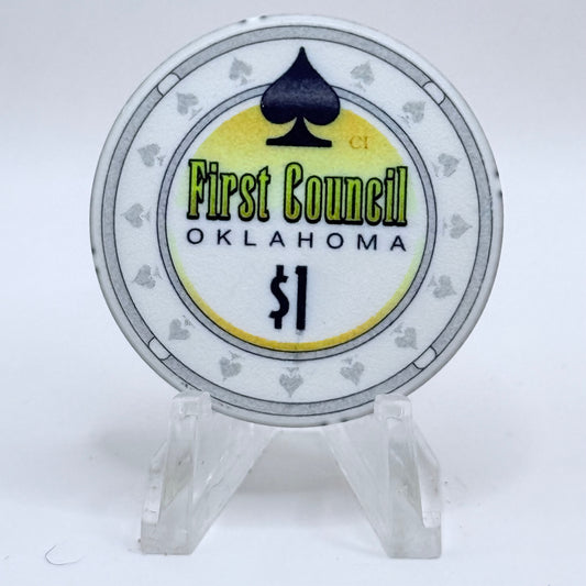 First Council Newkirk Oklahoma 2008 $1 Casino Chip