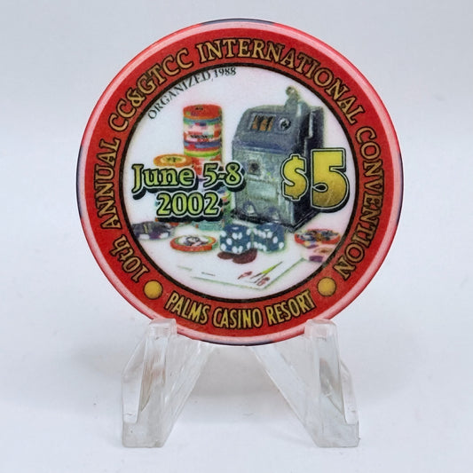 Palms Casino Resort Las Vegas Nevada 2002 '10th Annual CCGTCC' LE $5 Casino Chip E1959
