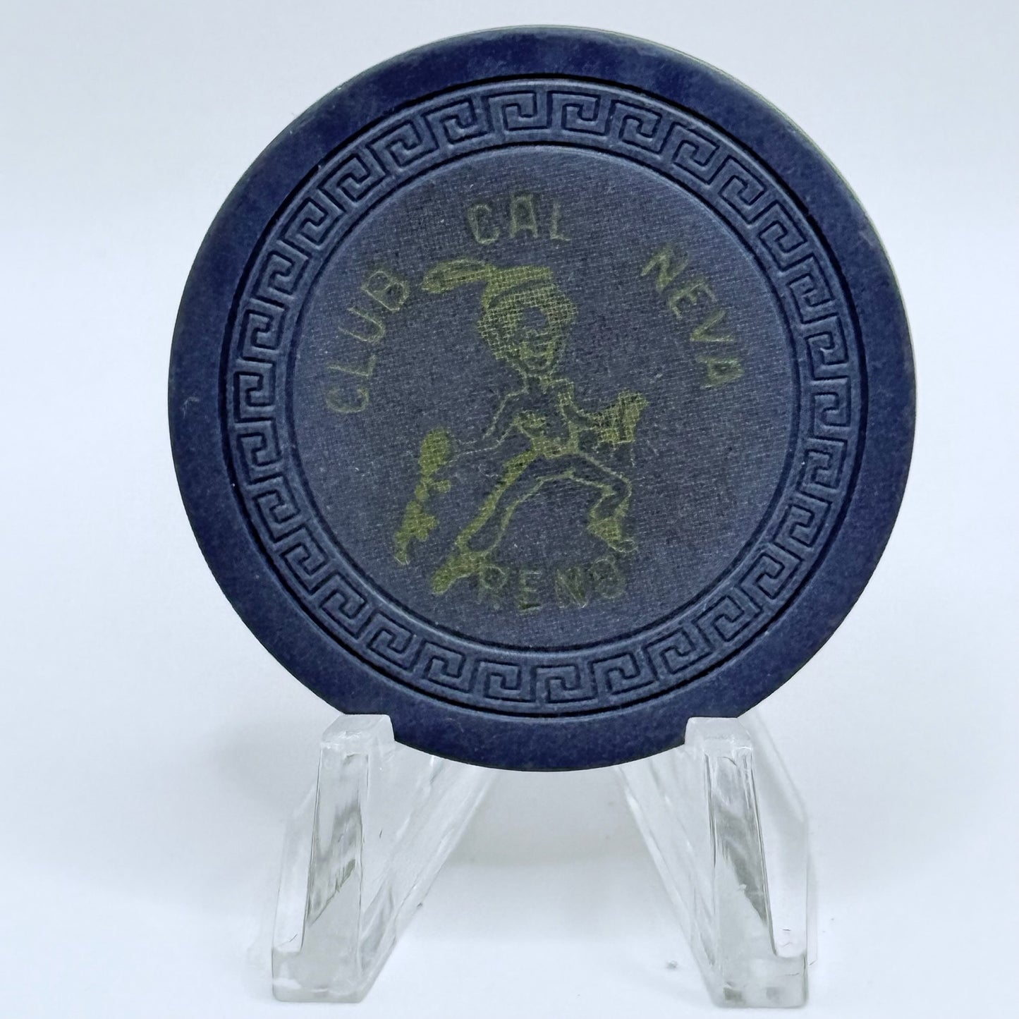 Club Cal-Neva Reno Nevada 1950s Series 101 Blue Roulette Casino Chip N7471