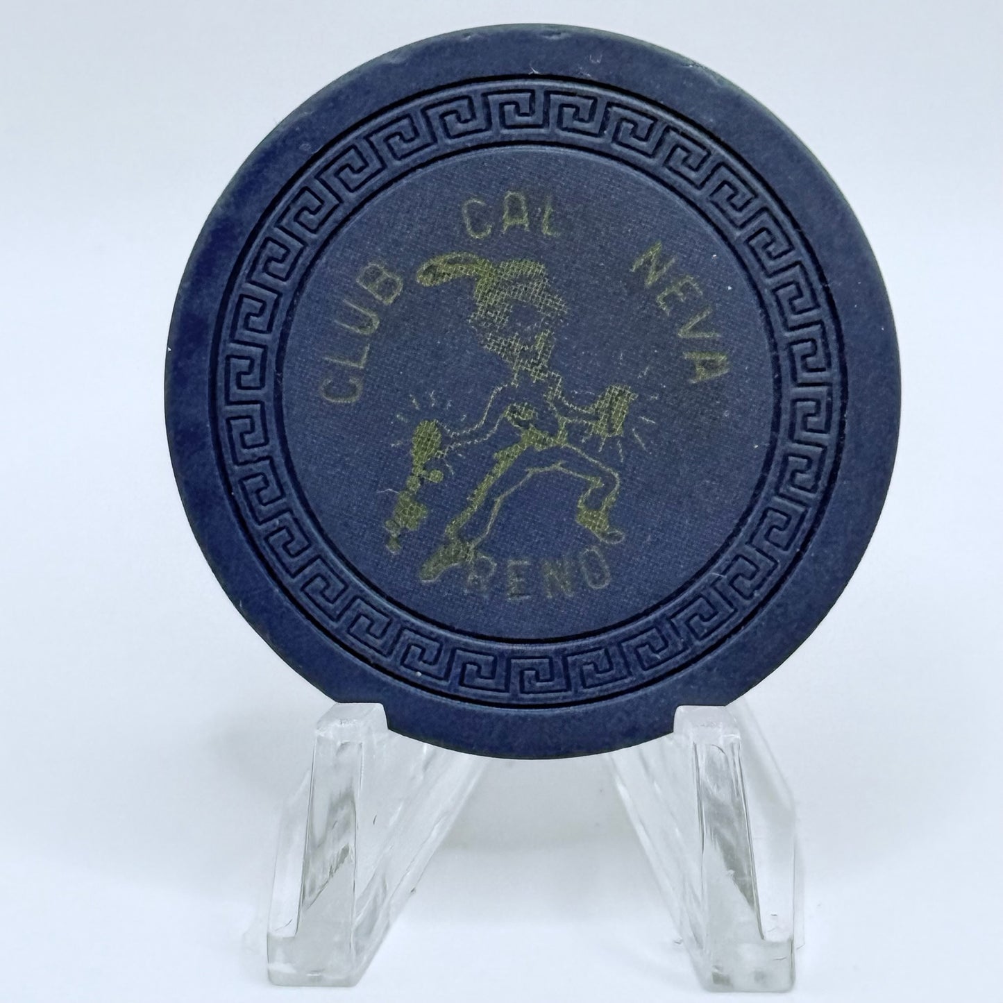 Club Cal-Neva Reno Nevada 1950s Series 101 Blue Roulette Casino Chip N7471