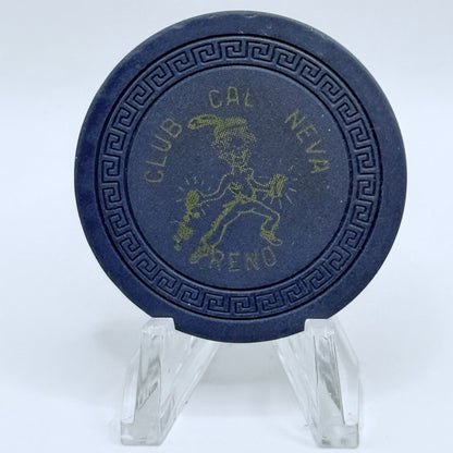 Club Cal-Neva Reno Nevada 1950s Series 101 Blue Roulette Casino Chip N7471
