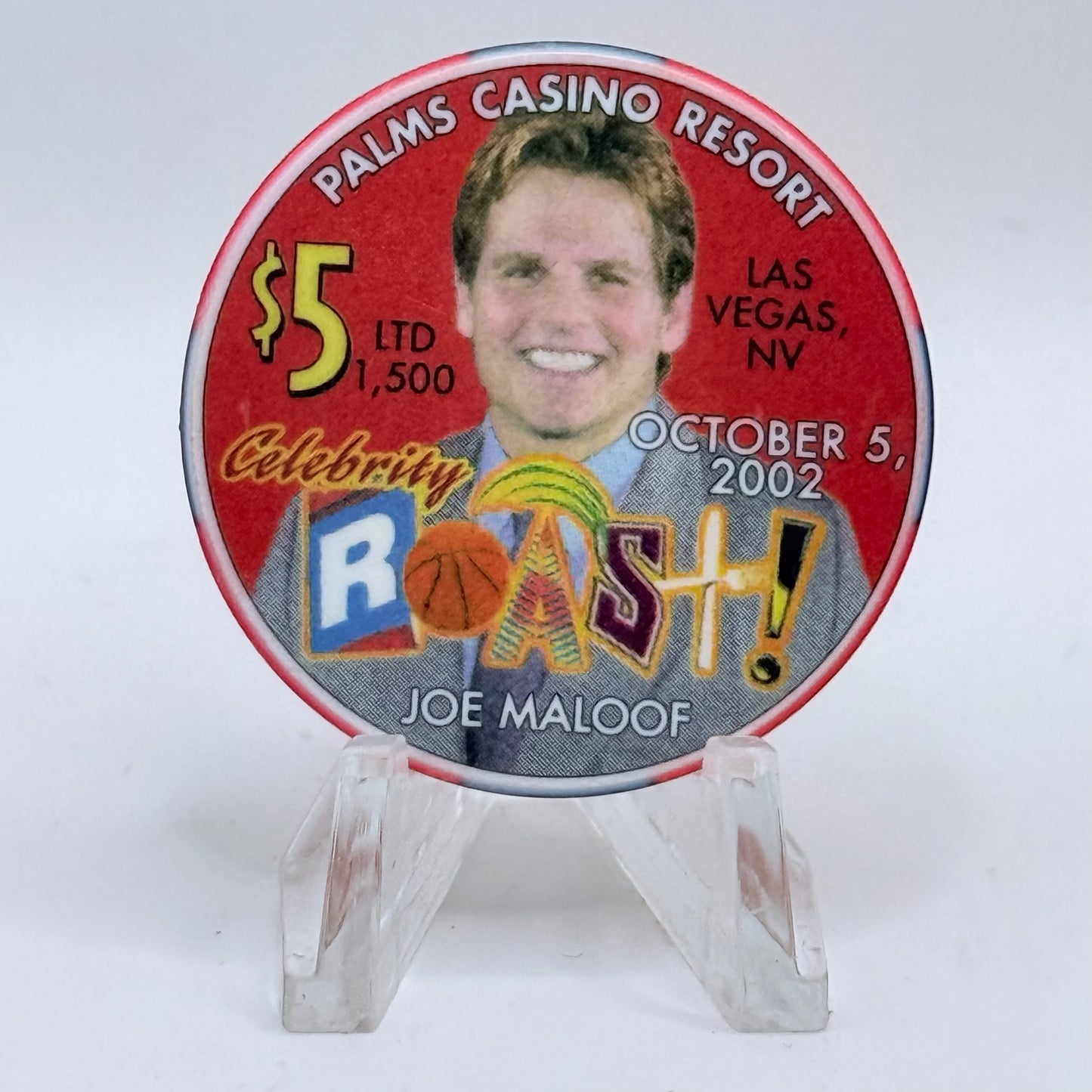 Palms Casino Resort Las Vegas Nevada 2002 'Gavin Maloof, Joe Maloof' LE $5 Casino Chip E1967