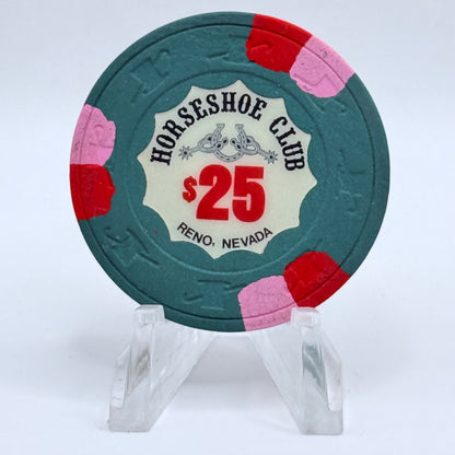 Horseshoe Club Reno Nevada 1977 $25 Casino Chip N5186