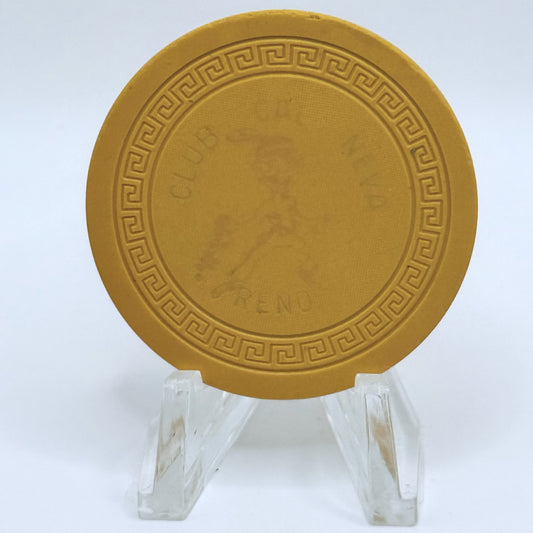 Club Cal-Neva Reno Nevada 1950s Series 101 Yellow Roulette Casino Chip N7471