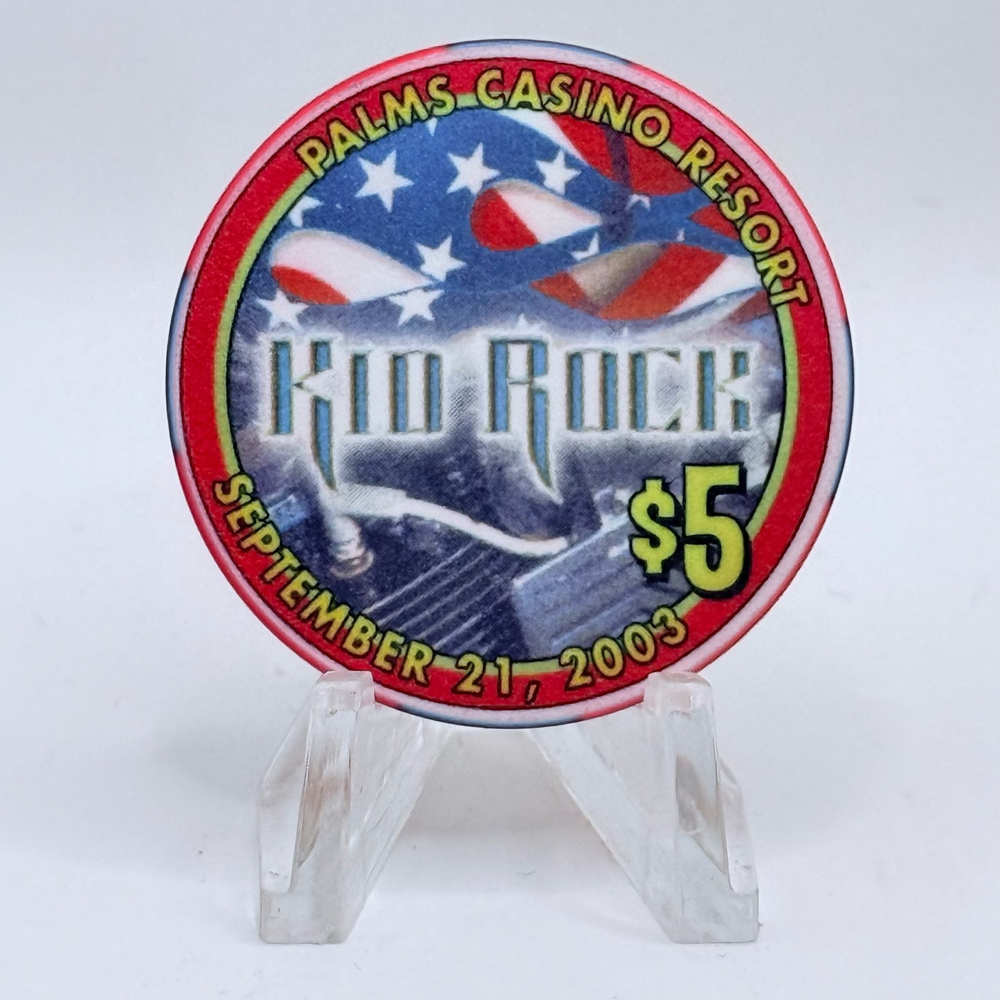 Palms Casino Resort Las Vegas Nevada 2003 'Kid Rock' LE $5 Casino Chip E1970