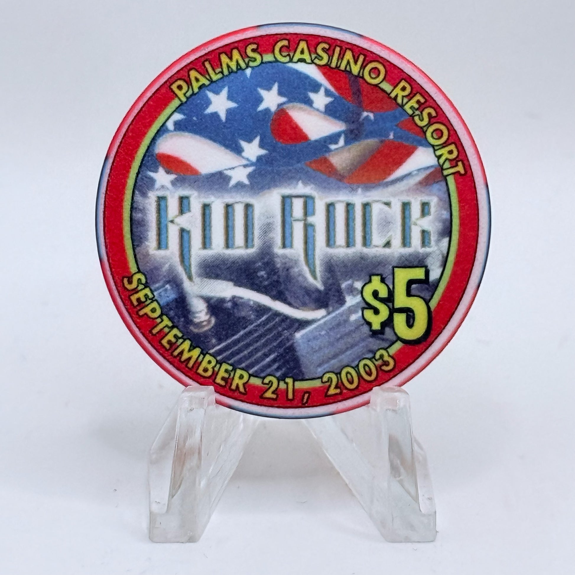 Palms Casino Resort Las Vegas Nevada 2003 'Kid Rock' LE $5 Casino Chip E1970