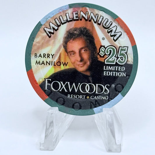 Foxwoods Ledyard Connecticut 2000 'Millennium Barry Manilow' LE $25 Casino Chip