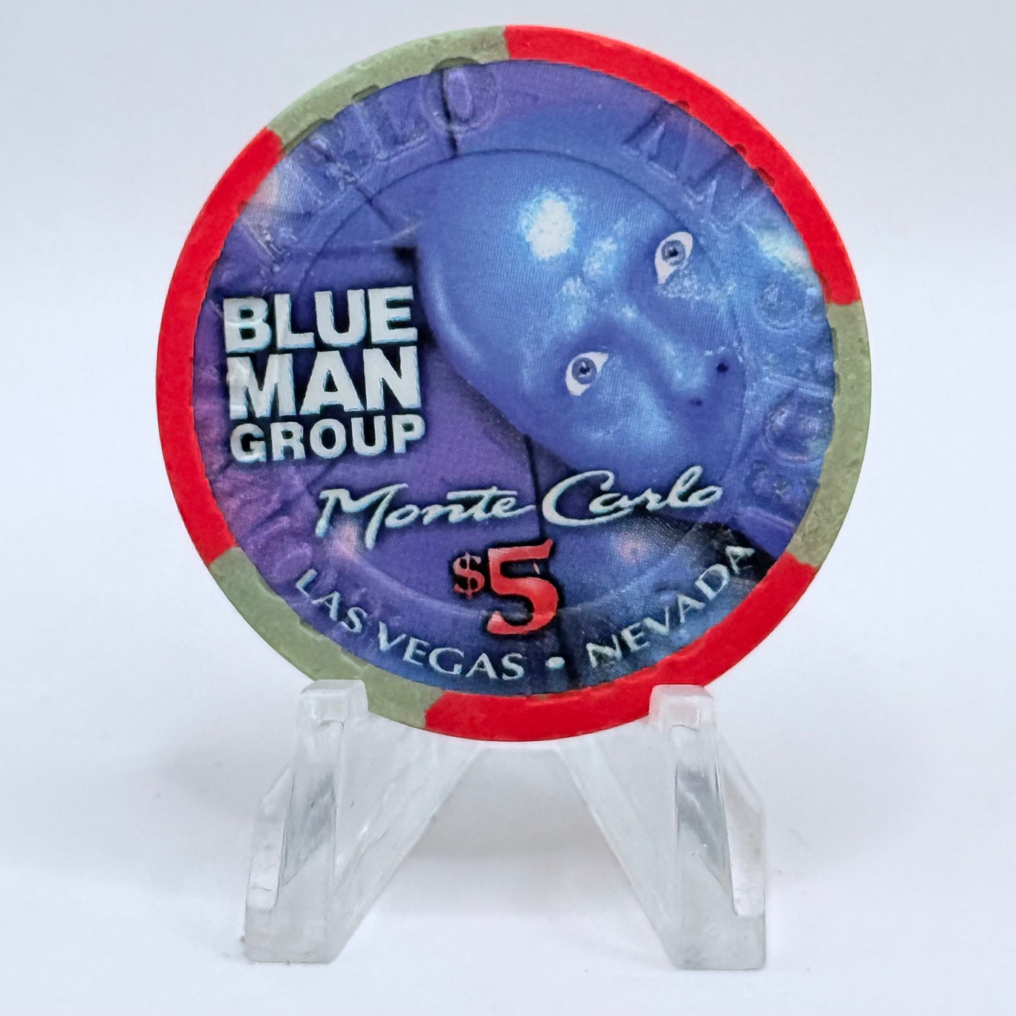Monte Carlo Resort & Casino Las Vegas Nevada 2012 'Blue Man Group' LE $5 Casino Chip