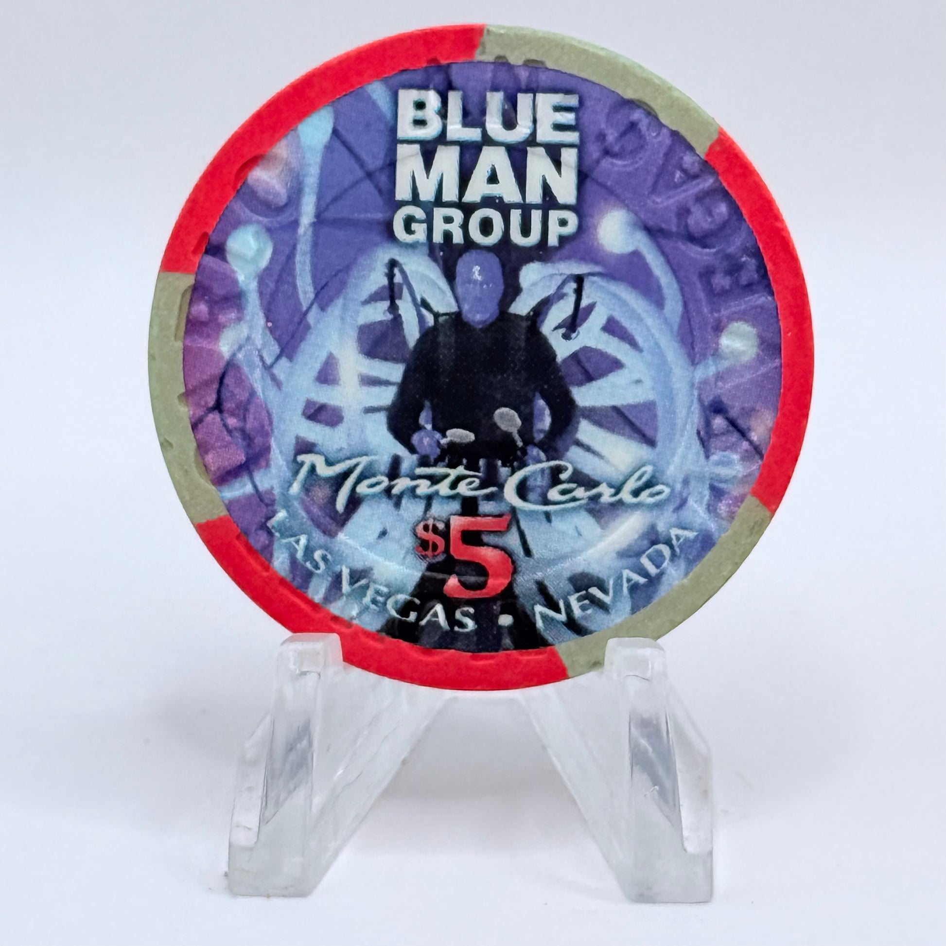 Monte Carlo Resort & Casino Las Vegas Nevada 2012 'Blue Man Group' LE $5 Casino Chip