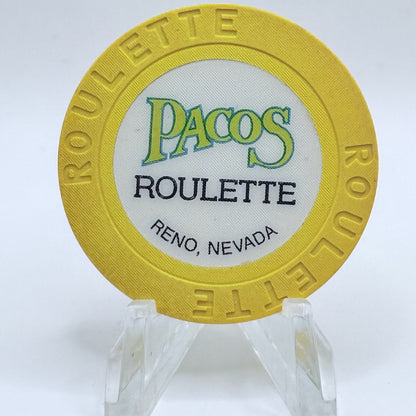 Pacos Reno Nevada 1989 Series 1 Roulette Casino Chip N6547