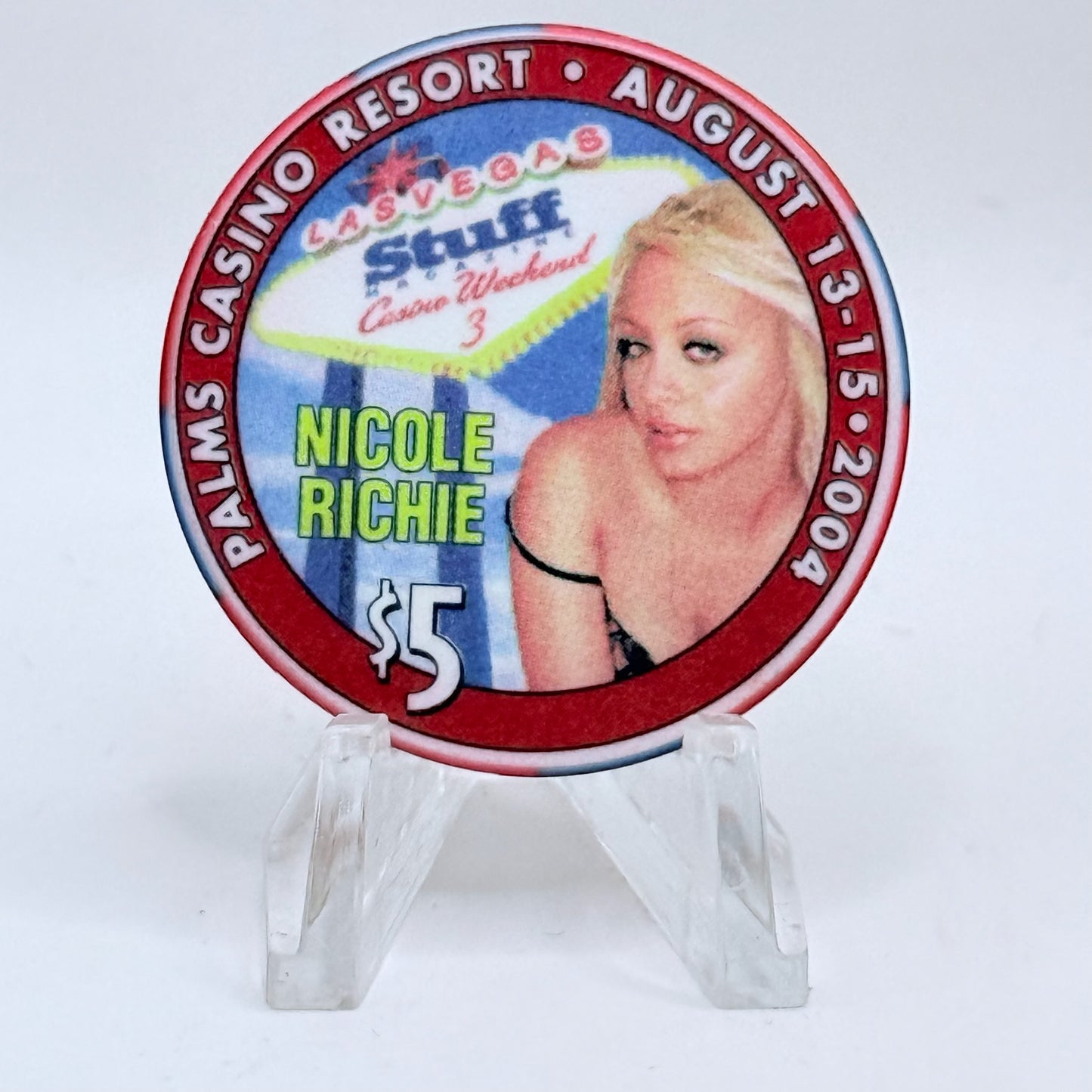 Palms Casino Resort Las Vegas Nevada 2004 'Nicole Richie' LE $5 Casino Chip E3543