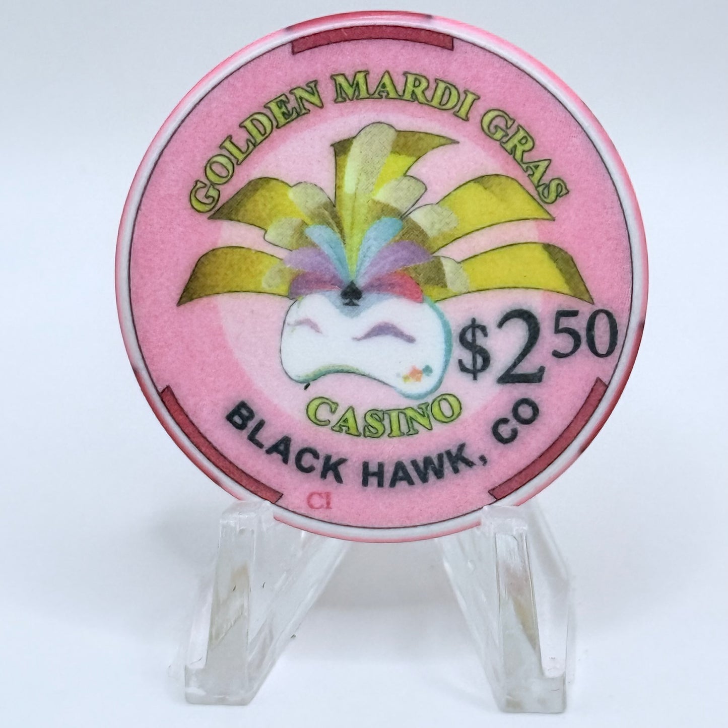 Golden Mardi Gras Casino Black Hawk Colorado $2.50 Casino Chip