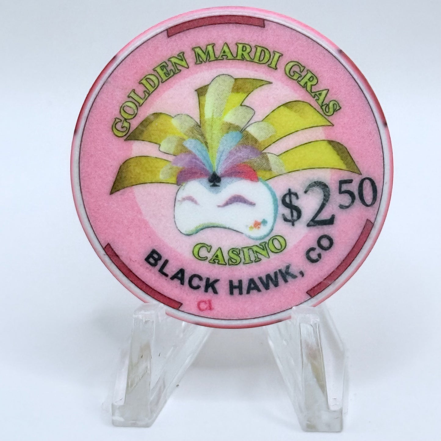 Golden Mardi Gras Casino Black Hawk Colorado $2.50 Casino Chip