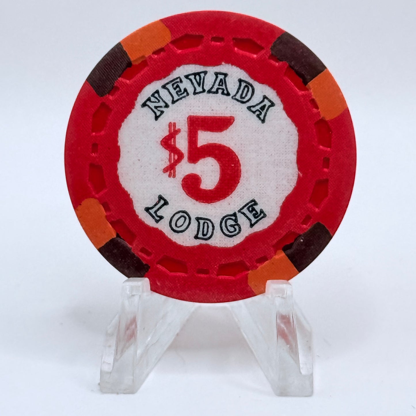 Nevada Lodge Crystal Bay Nevada 1963 $5 Casino Chip N5381