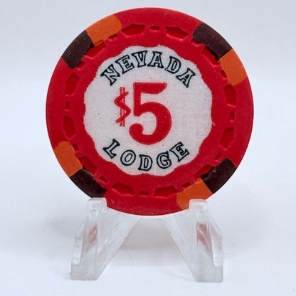 Nevada Lodge Crystal Bay Nevada 1963 $5 Casino Chip N5381