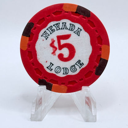 Nevada Lodge Crystal Bay Nevada 1963 $5 Casino Chip N5381
