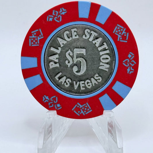 Palace Station Las Vegas Nevada 1984 $5 Casino Chip N7762
