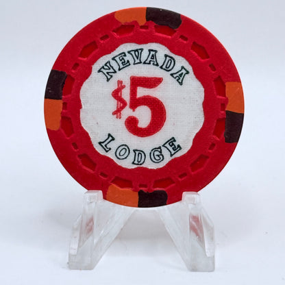 Nevada Lodge Crystal Bay Nevada 1963 $5 Casino Chip N5381E2