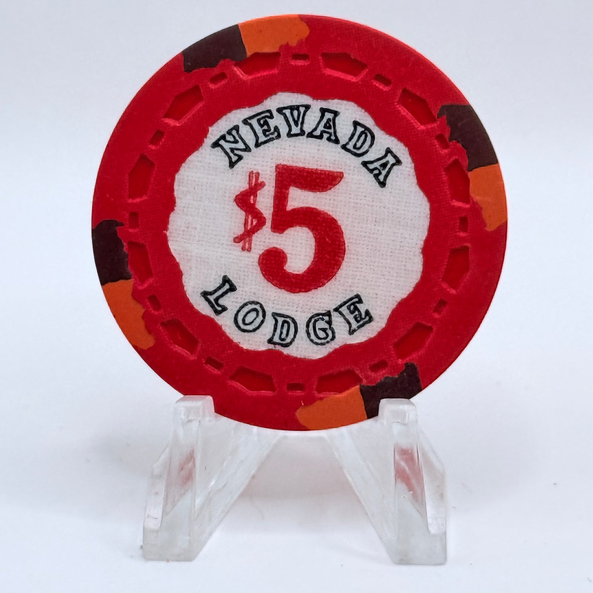 Nevada Lodge Crystal Bay Nevada 1963 $5 Casino Chip N5381E2