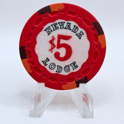 Nevada Lodge Crystal Bay Nevada 1963 $5 Casino Chip N5381E2
