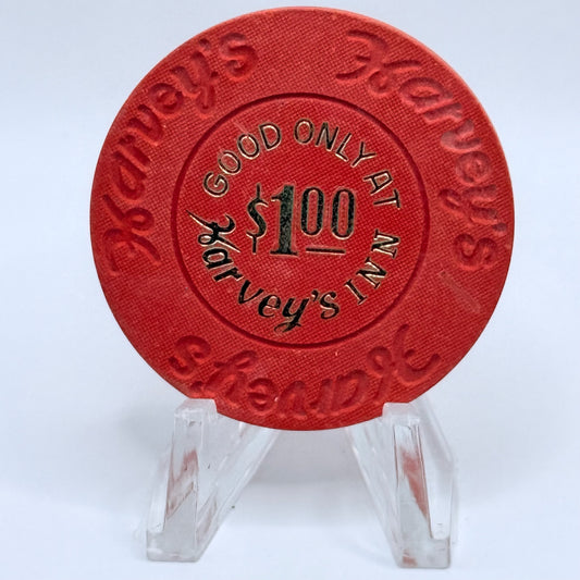 Harvey's Inn Lake Tahoe Nevada 1980 $1 Casino Chip N4761