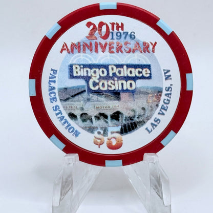 Palace Station Las Vegas Nevada 1996 '20th Anniverary' LE $5 Casino Chip N8936