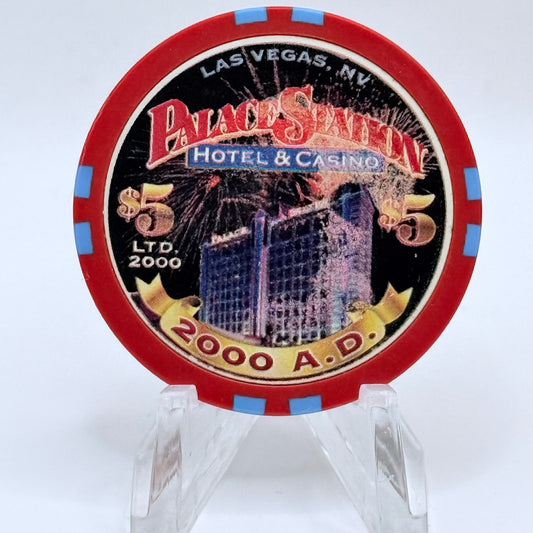 Palace Station Las Vegas Nevada 1996 '2000 AD' LE $5 Casino Chip V5180