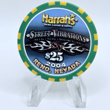 Harrah's Reno Nevada 2004 'Street Vibrations' LE $25 Casino Chip E3739