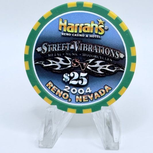 Harrah's Reno Nevada 2004 'Street Vibrations' LE $25 Casino Chip E3739