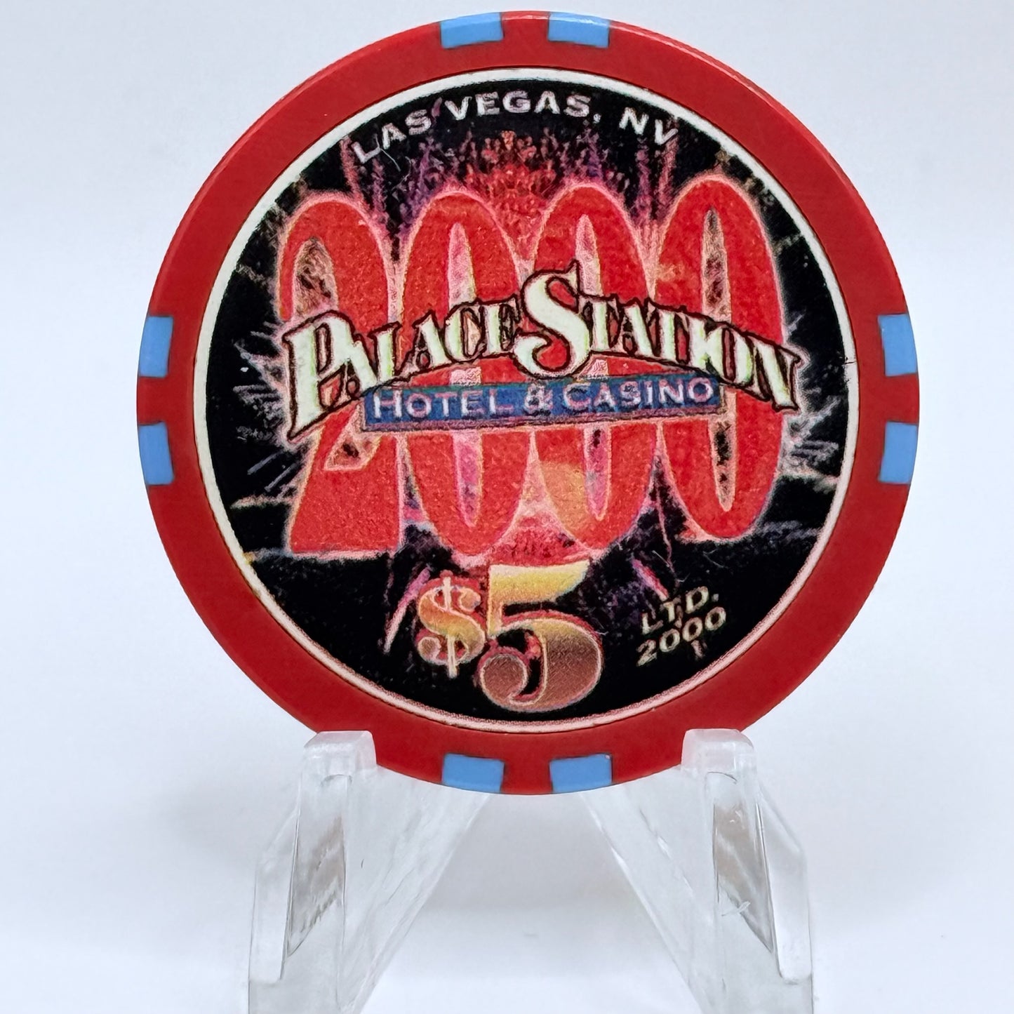 Palace Station Las Vegas Nevada 1996 '2000 AD' LE $5 Casino Chip V5180