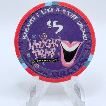 Palace Station Las Vegas Nevada 2001 'Laugh Trax ' LE $5 Casino Chip V9350